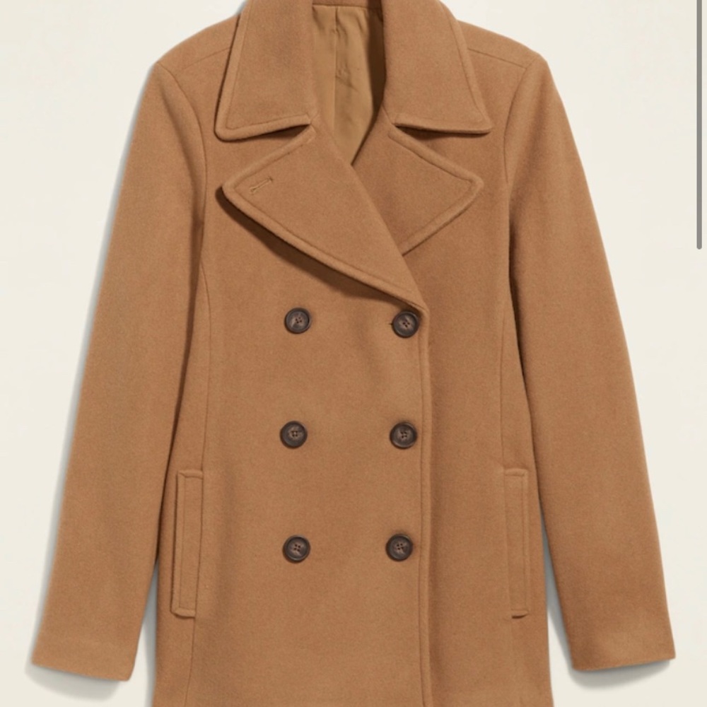 Old Navy tan peacoat